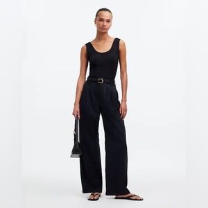 Madewell Harlow Wide-Leg Pant in Black, Size 4 Petite NEW WITH TAGS